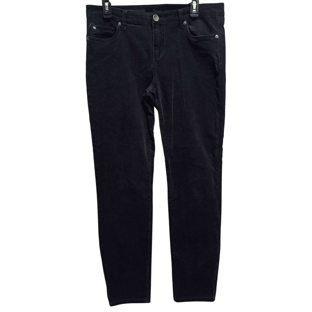 Kut from the Kloth Diana Stretch Corduroy Skinny Jeans Pants Black 5-Pocket 12